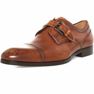 Size 10.5 - Steve Madden Men's Covet Monk-Strap Loafer Cognac Leather